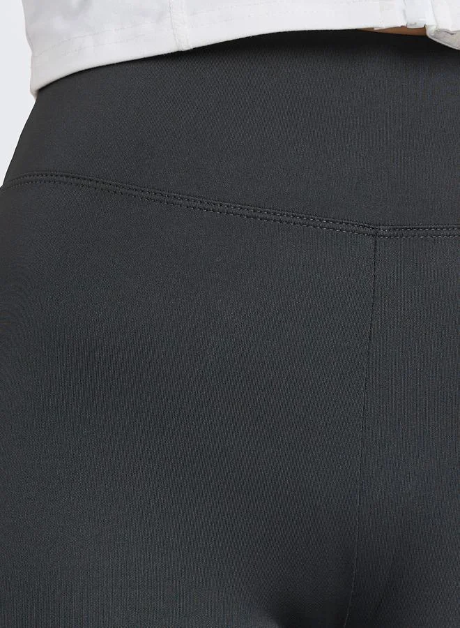Styli  Women Grey High-Waisted Flared Leggings for Women | Best Price UAE